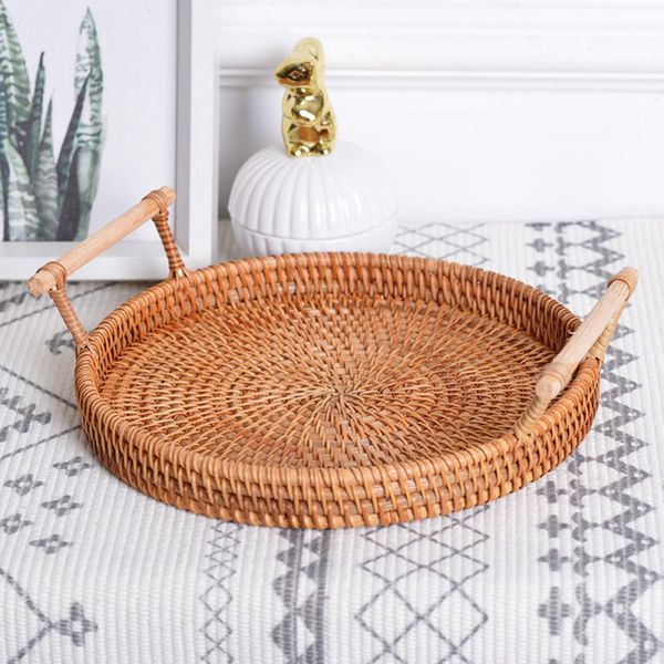 kitchen storage & organization rattan bread tray with handles dinner coffee breakfast serving round hand-woven home decoration crafts
kitchen storage & organization rattan bread tray with handles dinner coffee breakfast serving round hand-woven home decoration crafts