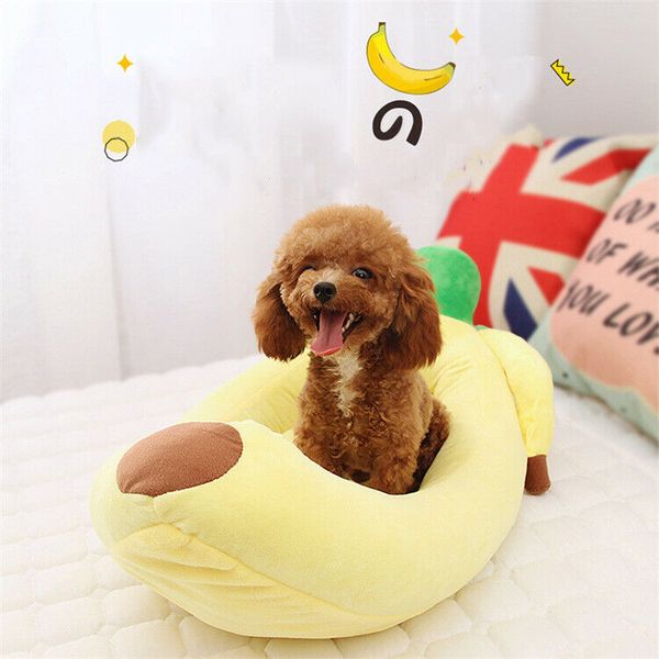 

банановая форма кошка собака дом моющаяся кровать теплый питомник творческая собака домашнее животное кровать милый щенок шезлонг луна толст