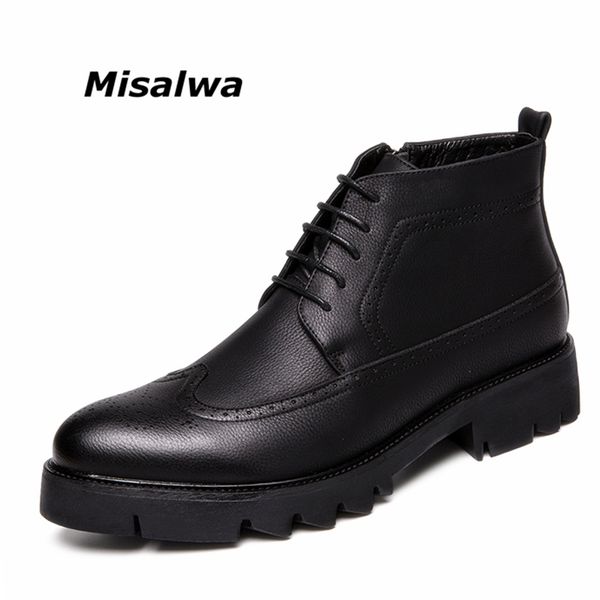 misalwa big size 38-46 zip men quality luxury ankle boots middle heel platform fashion british boot men oxford brogue boots 2019, Black
misalwa big size 38-46 zip men quality luxury ankle boots middle heel platform fashion british boot men oxford brogue boots 2019, Black