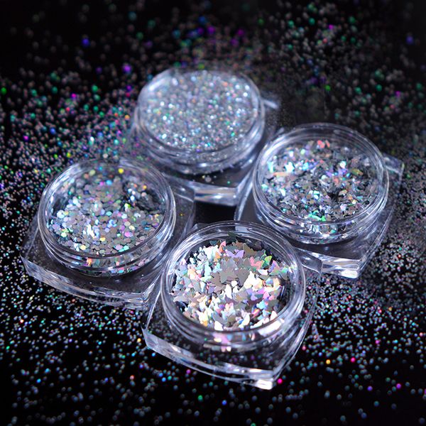 4pcs/set holographic butterfly shape nail art glitter ab color sequins dust powder diy gel polish manicure nail decorations, Silver;gold
4pcs/set holographic butterfly shape nail art glitter ab color sequins dust powder diy gel polish manicure nail decorations, Silver;gold