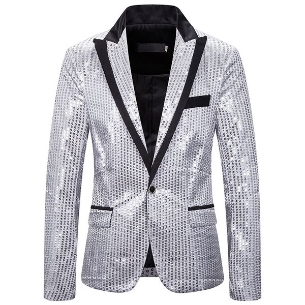 mens shiny sliver sequin glitter embellished blazer jacket men nightclub blazer wedding party suit jacket stage singers clothes, White;black
mens shiny sliver sequin glitter embellished blazer jacket men nightclub blazer wedding party suit jacket stage singers clothes, White;black