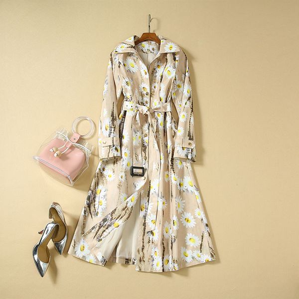 fashion 2019 stylish designer trench women's floral print long trench coat, Tan;black
fashion 2019 stylish designer trench women's floral print long trench coat, Tan;black