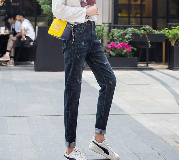 pencil pants for women plus size cotton blend denim jeans casual capris new fashion hole blue loose autumn spring yqd0805
pencil pants for women plus size cotton blend denim jeans casual capris new fashion hole blue loose autumn spring yqd0805