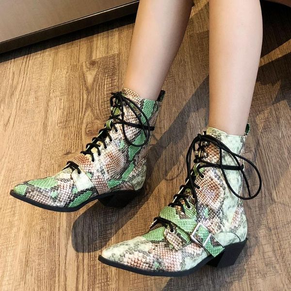 sarairis new wholesale chunky heel woman shoes women fashion snake veins shoelace pointed toe cools ankle boots female, Black
sarairis new wholesale chunky heel woman shoes women fashion snake veins shoelace pointed toe cools ankle boots female, Black