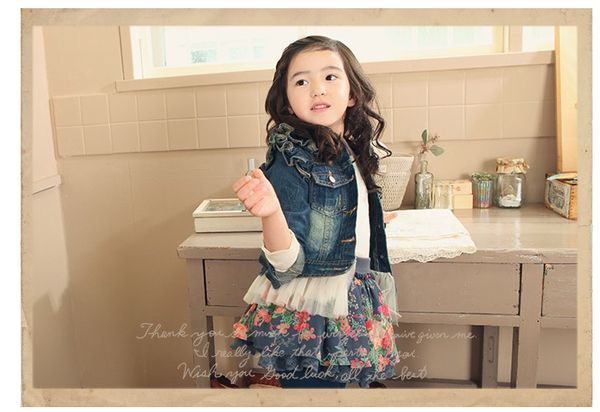 girls outerwear baby girl clothes 2019 fall winter fashion lace hem toddler kids denim jacket long sleeve ruffle girl jean coat, Blue;gray
girls outerwear baby girl clothes 2019 fall winter fashion lace hem toddler kids denim jacket long sleeve ruffle girl jean coat, Blue;gray
