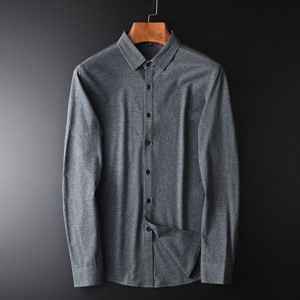 men's casual shirts cotton luxury knitted fabric long sleeve mens dress plus size 4xl slim fit business male, White;black
men's casual shirts cotton luxury knitted fabric long sleeve mens dress plus size 4xl slim fit business male, White;black