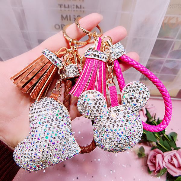 key chain women jewelry rhinestone pu sparking key rings holder bag pendant decoration tassel kis like girl gift delicate, Silver
key chain women jewelry rhinestone pu sparking key rings holder bag pendant decoration tassel kis like girl gift delicate, Silver