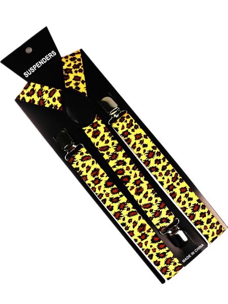 2019 new womens yellow leopard print y-back adjustable elastic brace 2.5cm wide suspenders clothing accessory, Black;white
2019 new womens yellow leopard print y-back adjustable elastic brace 2.5cm wide suspenders clothing accessory, Black;white