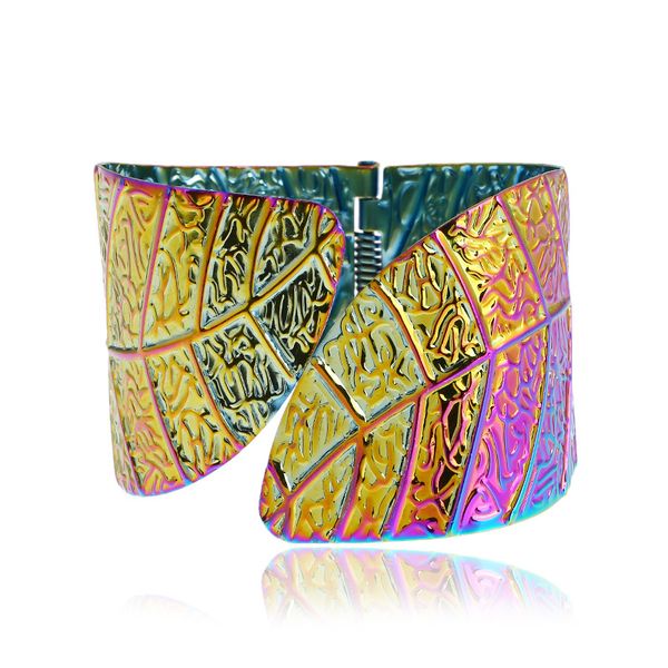 fashion ins luxury designer exaggerated geometric beautiful colorful leaf adjustable open cuff bangle bracelet for woman, Black
fashion ins luxury designer exaggerated geometric beautiful colorful leaf adjustable open cuff bangle bracelet for woman, Black