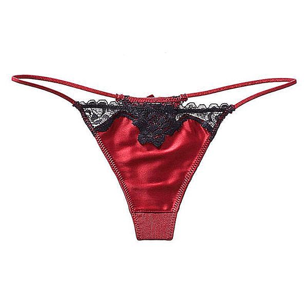 women's panties women silk patchwork lace t thong underware womens g-string, Black;pink
women's panties women silk patchwork lace t thong underware womens g-string, Black;pink
