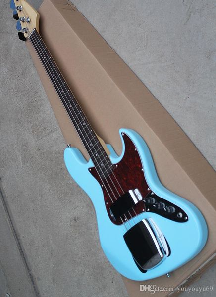 4-string blue electric bass guitar with red turtle shell pickguard, 20, rosewood fingerboard frets, personalized service
4-string blue electric bass guitar with red turtle shell pickguard, 20, rosewood fingerboard frets, personalized service