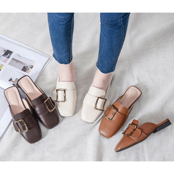 mules square toe ladies slippers shoes woman sewing chunky low heels slides celebrity square buckle outdoor slippers women 41-44, Black
mules square toe ladies slippers shoes woman sewing chunky low heels slides celebrity square buckle outdoor slippers women 41-44, Black