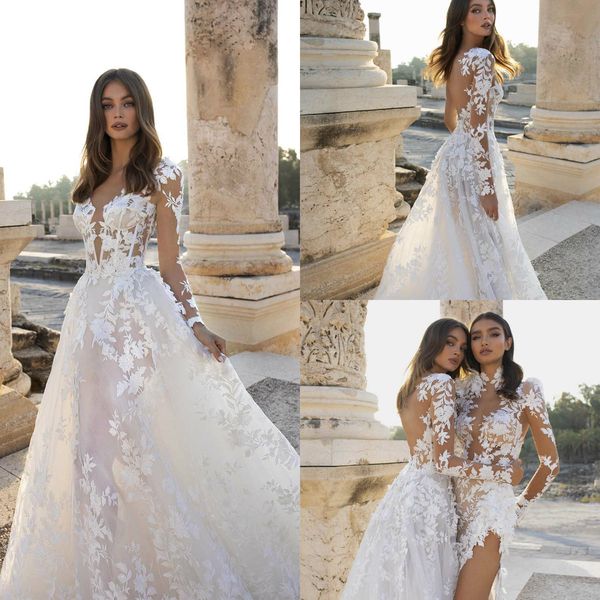 african a line wedding dresses lace appliques shewer long sleeves exposed boning wedding gowns bohemian bridal dress vestido de novia, White
african a line wedding dresses lace appliques shewer long sleeves exposed boning wedding gowns bohemian bridal dress vestido de novia, White