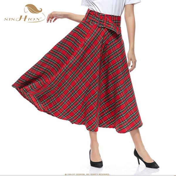 sishion elegant long midi red plaid skirt sp0798 jupe femme ladies high waist winter women skirt, Black
sishion elegant long midi red plaid skirt sp0798 jupe femme ladies high waist winter women skirt, Black