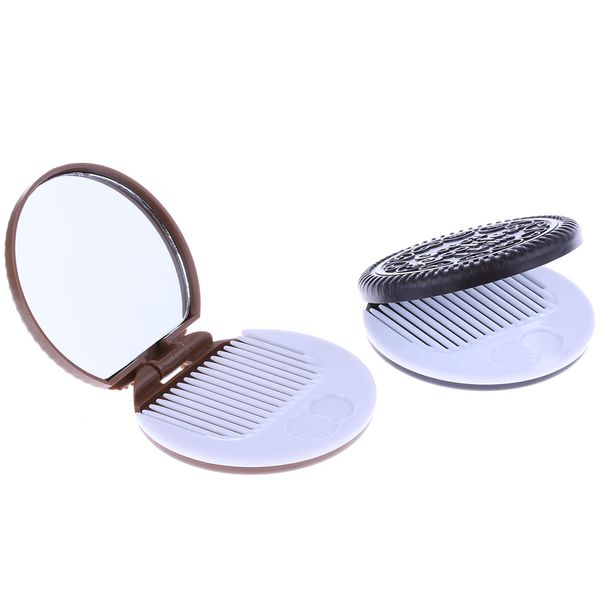 shaped design dark brown cute chocolate cookie makeup mirror with comb lady women makeup tool pocket mirror home office use hot
shaped design dark brown cute chocolate cookie makeup mirror with comb lady women makeup tool pocket mirror home office use hot