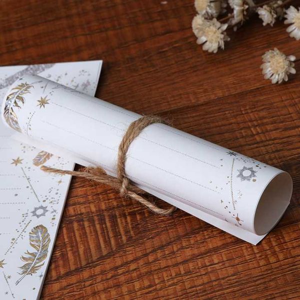 mirui vintage europe type high-end bronzing feather blessing letter paper letter pad without envelopes office stationery supply
mirui vintage europe type high-end bronzing feather blessing letter paper letter pad without envelopes office stationery supply