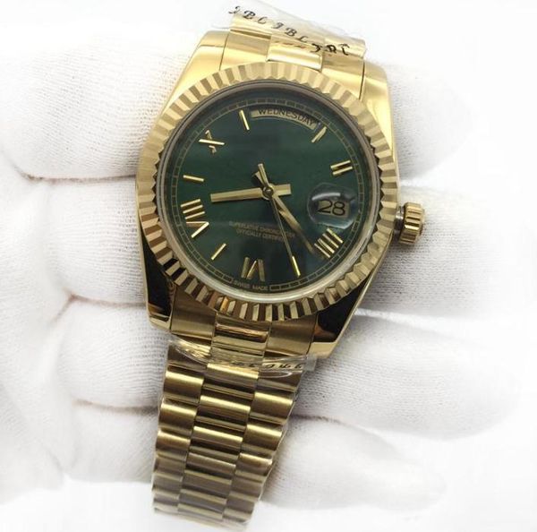 2020 mens womens watch day -date 36mm 18k gold green dial president sapphire cystal diamond number men watches automatic mechan, Slivery;brown
2020 mens womens watch day -date 36mm 18k gold green dial president sapphire cystal diamond number men watches automatic mechan, Slivery;brown