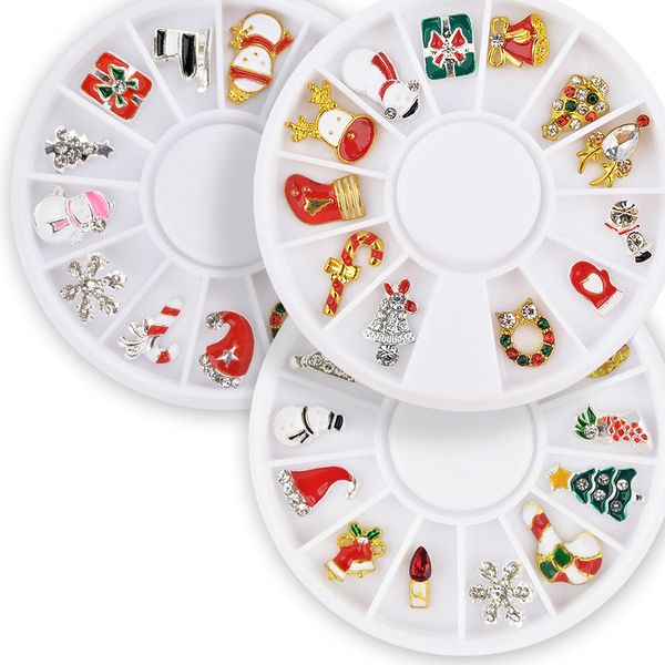 mixed christmas design 3d alloy nail art decoration wheel snowman snowflake hat metallic diy manicure accessory, Silver;gold
mixed christmas design 3d alloy nail art decoration wheel snowman snowflake hat metallic diy manicure accessory, Silver;gold
