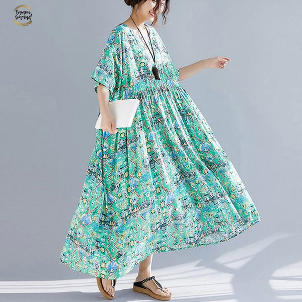 new arrival 2019 women summer dress vintage sundress cotton art print big swing maxi dress 4xl 5xl 6xl new long dress, Black;gray
new arrival 2019 women summer dress vintage sundress cotton art print big swing maxi dress 4xl 5xl 6xl new long dress, Black;gray