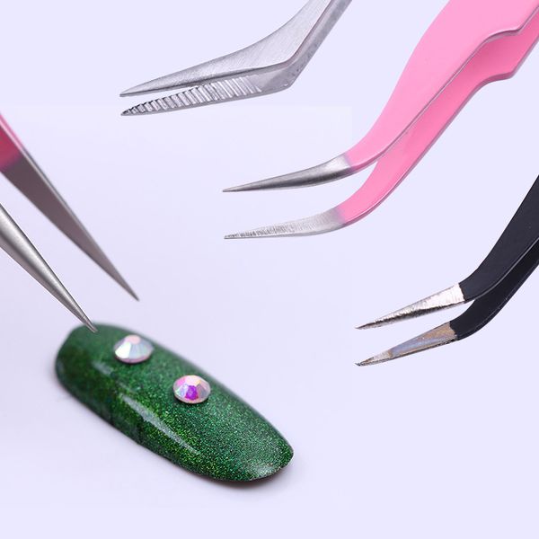2pcs curved straight stainless steel tweezer nail sticker rhinestone false eyelash nipper picker makeup tool set
2pcs curved straight stainless steel tweezer nail sticker rhinestone false eyelash nipper picker makeup tool set