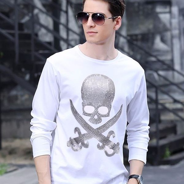 rhinestones t-shirts long sleeve o-neck casual fitness fashion tee homme clothing 203, White;black
rhinestones t-shirts long sleeve o-neck casual fitness fashion tee homme clothing 203, White;black