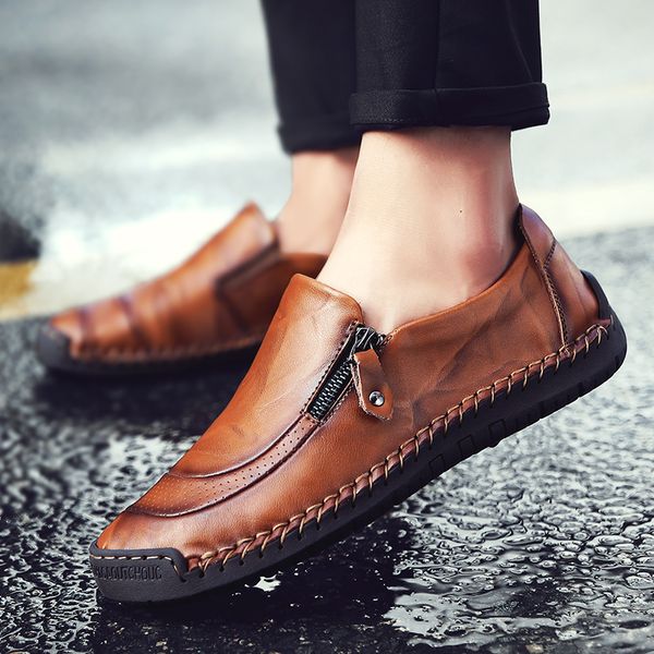 2019 classic men casual shoes fashion leather loafers men moccasins breathable handmade flats loafers shoes zip hc-187, Black
2019 classic men casual shoes fashion leather loafers men moccasins breathable handmade flats loafers shoes zip hc-187, Black