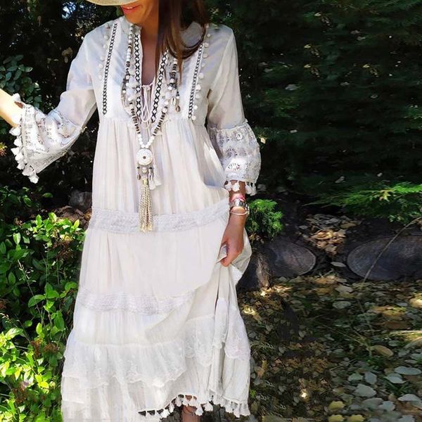 summer autumn maternity dress vonda v neck long sleeve bohemian party dresses casual pregnancy beach sundress with tassel, Black;gray
summer autumn maternity dress vonda v neck long sleeve bohemian party dresses casual pregnancy beach sundress with tassel, Black;gray