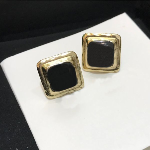 c2179 european and american fashion square earrings black word mother and daughter personality retro golden versatile accessories, Golden;silver
c2179 european and american fashion square earrings black word mother and daughter personality retro golden versatile accessories, Golden;silver