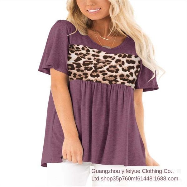2020 stitching short sleeve female 2020 leopard print t-shirt leopard print stitching short sleeve t-shirt female, White
2020 stitching short sleeve female 2020 leopard print t-shirt leopard print stitching short sleeve t-shirt female, White