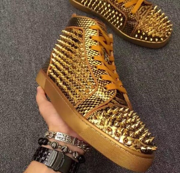 конструкторы luxury unisex золотой шипы обувь мужчин python из натуральной кожи повседневная обувь luxury red bottom мода кроссовки заклепки, Black
конструкторы luxury unisex золотой шипы обувь мужчин python из натуральной кожи повседневная обувь luxury red bottom мода кроссовки заклепки, Black