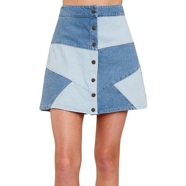 2020 new fashion above knee skirt women summer new double-color spliced half-length skirt high waist buttock a-shaped, Black
2020 new fashion above knee skirt women summer new double-color spliced half-length skirt high waist buttock a-shaped, Black