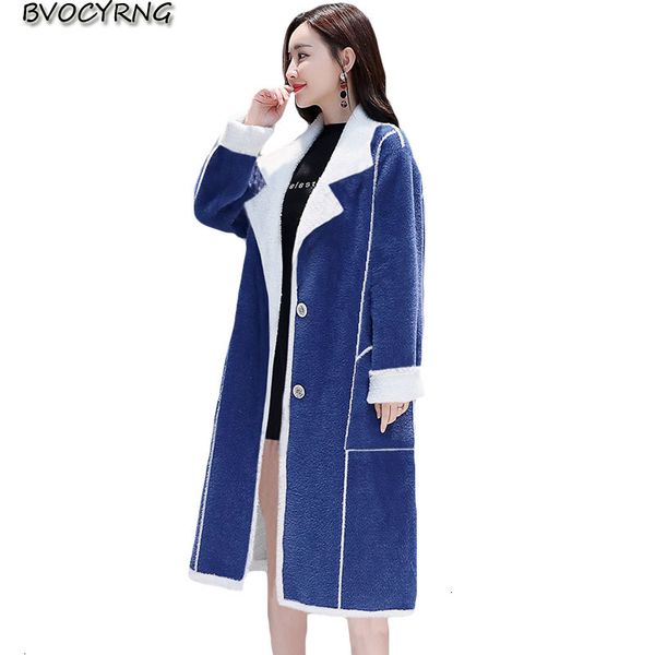 2019 winter new women plus velvet thick lamb coat female korean loose warm clothing women wool parka fashion slender long coat, Black
2019 winter new women plus velvet thick lamb coat female korean loose warm clothing women wool parka fashion slender long coat, Black