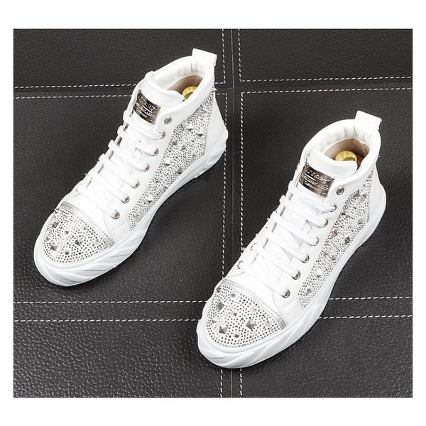 ovxuan social metal ankle boots men high rhinestone rivet sneakers mens shoes casual hip hop street rock male botines hombre, Black
ovxuan social metal ankle boots men high rhinestone rivet sneakers mens shoes casual hip hop street rock male botines hombre, Black
