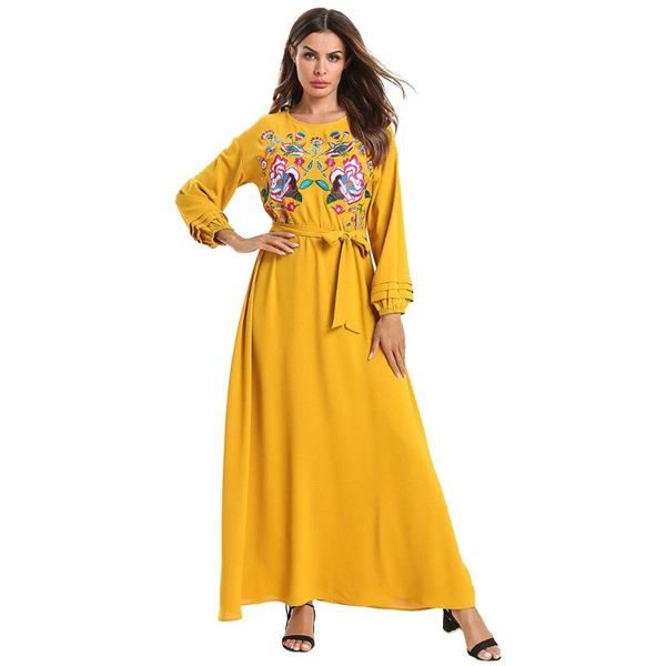 embroidery muslim dress women a-line lace-up cotton moroccan kaftan hijab vestidos maxi floral dubai arabic islamic clothing, Red
embroidery muslim dress women a-line lace-up cotton moroccan kaftan hijab vestidos maxi floral dubai arabic islamic clothing, Red