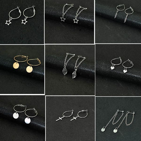 bing tu simple silver color round earrings long tassel drop dangle earring for women ear jewelry heart star pendant earing
bing tu simple silver color round earrings long tassel drop dangle earring for women ear jewelry heart star pendant earing