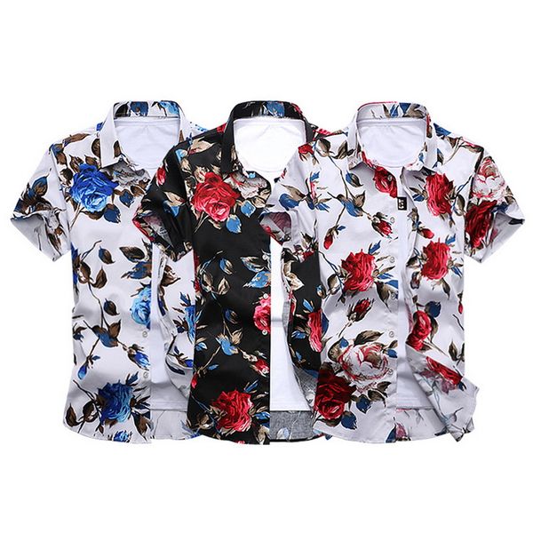 summer hawaiian mens shirt printed beach shirts short sleeve plus size 5xl male casual stand collar loose streetwear shirt, White;black
summer hawaiian mens shirt printed beach shirts short sleeve plus size 5xl male casual stand collar loose streetwear shirt, White;black
