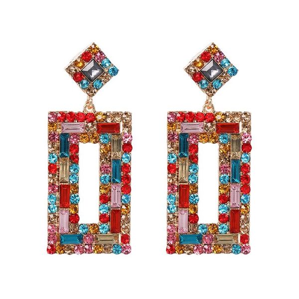 korean design vintage women crystal geometric dangle earrings statement square earrings party for women gift, Silver
korean design vintage women crystal geometric dangle earrings statement square earrings party for women gift, Silver