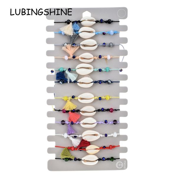 boho 12pcs/set natural stone bead shell tassel charms bracelet for women braided adjustable chain wristband jewelry, Golden;silver
boho 12pcs/set natural stone bead shell tassel charms bracelet for women braided adjustable chain wristband jewelry, Golden;silver