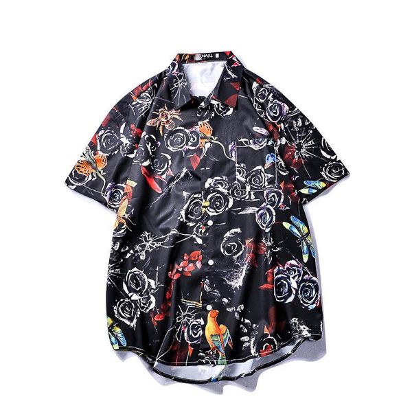 mens summer beach hawaiian shirt 2019 brand short sleeve plus size print shirts men casual holiday vacation clothing streetwear, White;black
mens summer beach hawaiian shirt 2019 brand short sleeve plus size print shirts men casual holiday vacation clothing streetwear, White;black