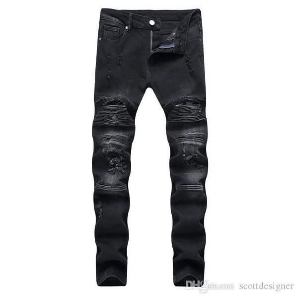 mens fashion designer jeans button fly zipper hole summer spring homme clothing straight pencil casual apparel, Blue
mens fashion designer jeans button fly zipper hole summer spring homme clothing straight pencil casual apparel, Blue