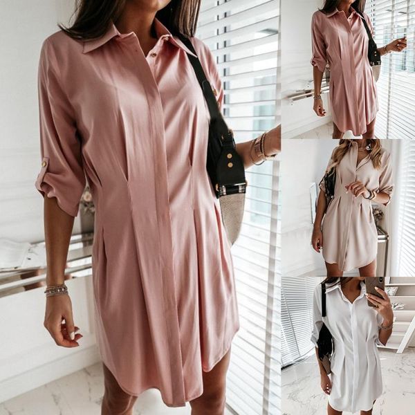 shujin vintage women classic shirt dress casual long sleeve summer short dres high waist office dress style vestidos 2020 new, Black;gray
shujin vintage women classic shirt dress casual long sleeve summer short dres high waist office dress style vestidos 2020 new, Black;gray