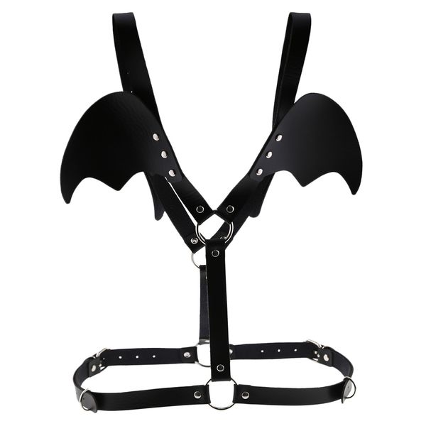 leather adjustable chest harness steampunk role play rave festival costume, Black;white
leather adjustable chest harness steampunk role play rave festival costume, Black;white