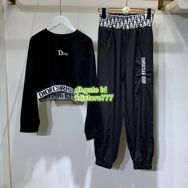 Women jogging two piece pant with letter embroidery crew neck pullover weat hirt hirt pant ca ual brand t hirt track uit et
Women jogging two piece pant with letter embroidery crew neck pullover weat hirt hirt pant ca ual brand t hirt track uit et