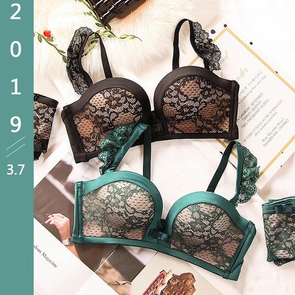 bras sets women push up bra set thick cotton deep v embroidery seamless underwear lingerie black lace and panties 80 green, Red;black
bras sets women push up bra set thick cotton deep v embroidery seamless underwear lingerie black lace and panties 80 green, Red;black
