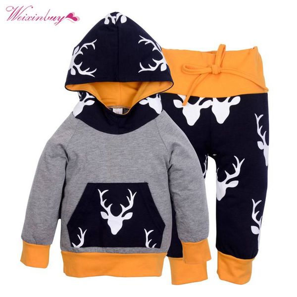 weixinbuy autumn kids toddler clothing baby girl boy deer printing hoodies sweatshirt + pants 2pcs outfits set a, White
weixinbuy autumn kids toddler clothing baby girl boy deer printing hoodies sweatshirt + pants 2pcs outfits set a, White