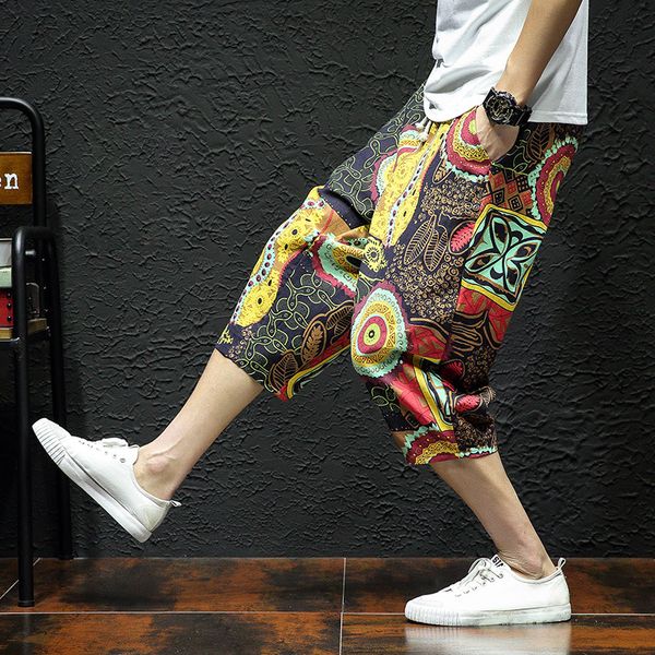 men's pants kimono japanese casual loose samurai print trouser japan men yukata style harajuku cardigan traditional asian costume, Black
men's pants kimono japanese casual loose samurai print trouser japan men yukata style harajuku cardigan traditional asian costume, Black