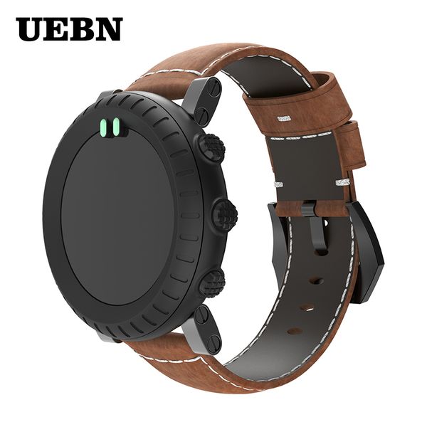 uebn leather band with connector for suunto core strap smart watch accessories watchband, Black;brown
uebn leather band with connector for suunto core strap smart watch accessories watchband, Black;brown