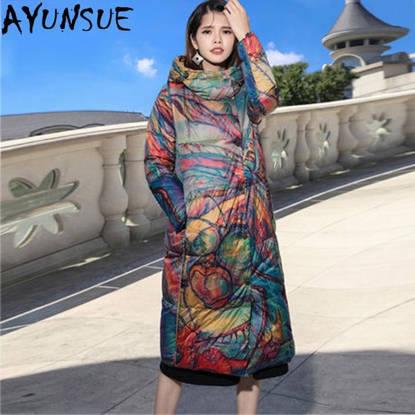 winter down coat female coat 2018 warm long parka mixed printted hoody 90% duck down jacket women overcoat chaqueta mujer lx2435, Black
winter down coat female coat 2018 warm long parka mixed printted hoody 90% duck down jacket women overcoat chaqueta mujer lx2435, Black