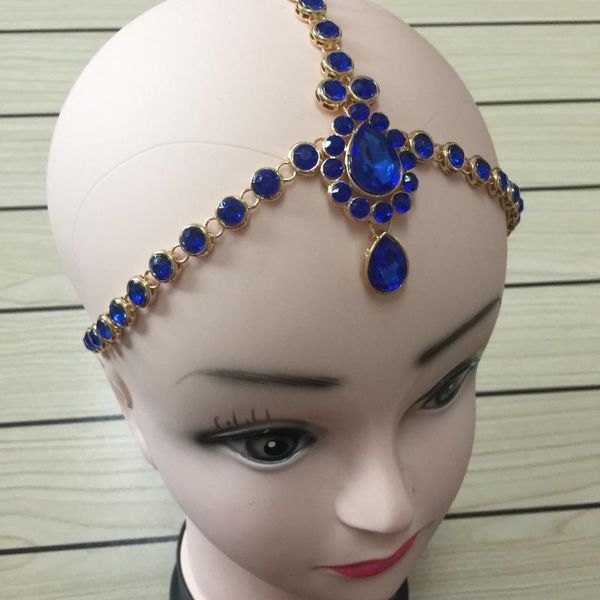 handmade kundan blue stones hair chain head chain wedding bridal head jewelry, Golden;silver
handmade kundan blue stones hair chain head chain wedding bridal head jewelry, Golden;silver