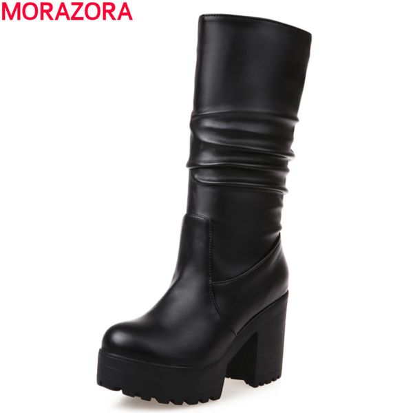 large size 33-43 2017 new winter warm mid calf boots thick high heels round toe platform solid black white women boots
large size 33-43 2017 new winter warm mid calf boots thick high heels round toe platform solid black white women boots